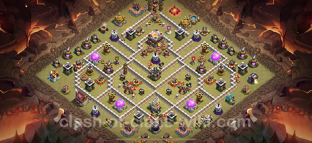TH11 Anti 3 Stars War Base Plan with Link, Copy Town Hall 11 CWL Design 2025, #2811