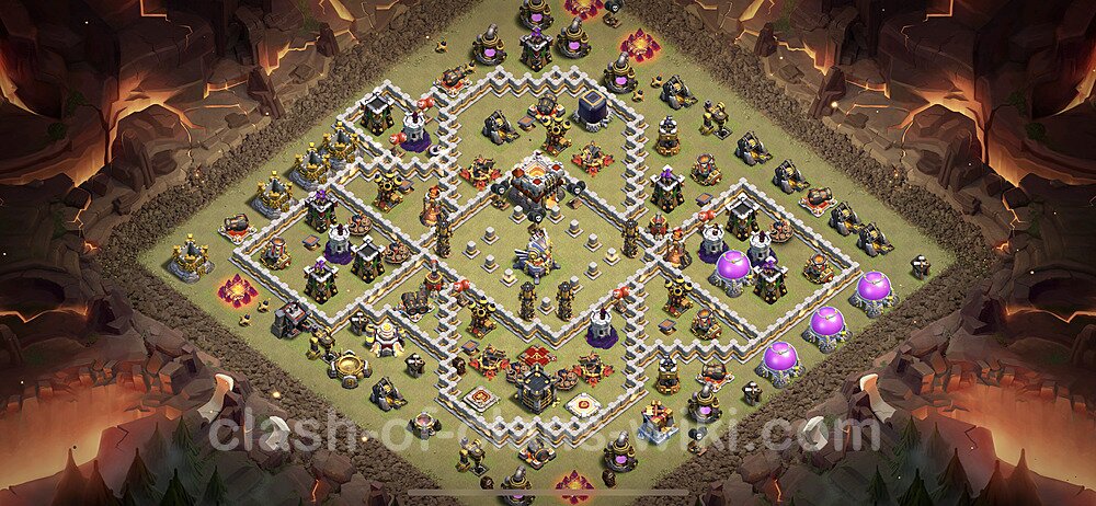 TH11 War Base Plan with Link, Copy Town Hall 11 CWL Design 2023, #72