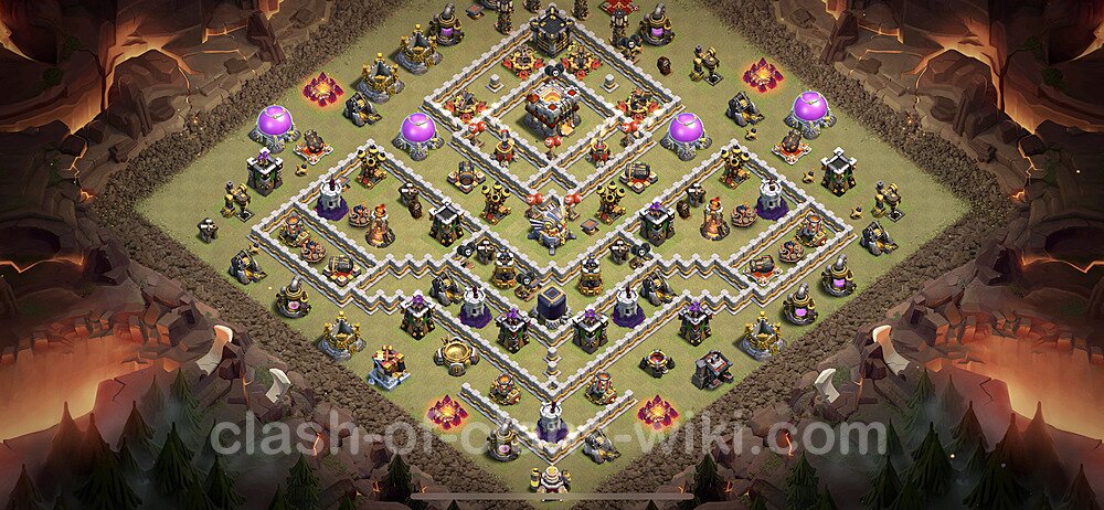 Die Maximal Clan War Base RH11 + Link 2023 - COC Rathaus Level 11 Kriegsbase (CK / CW), #970