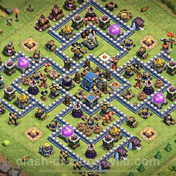 Base plan (layout), Town Hall Level 12 for trophies (defense) (#34)