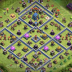 Base plan (layout), Town Hall Level 12 for trophies (defense) (#50)
