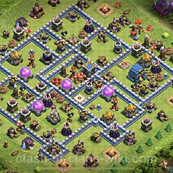 Anti Everything TH12 Base Plan with Link, Copy Town Hall 12 Design 2024, #1436