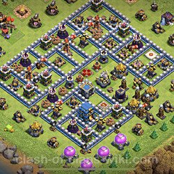 Base plan (layout), Town Hall Level 12 for trophies (defense) (#9)