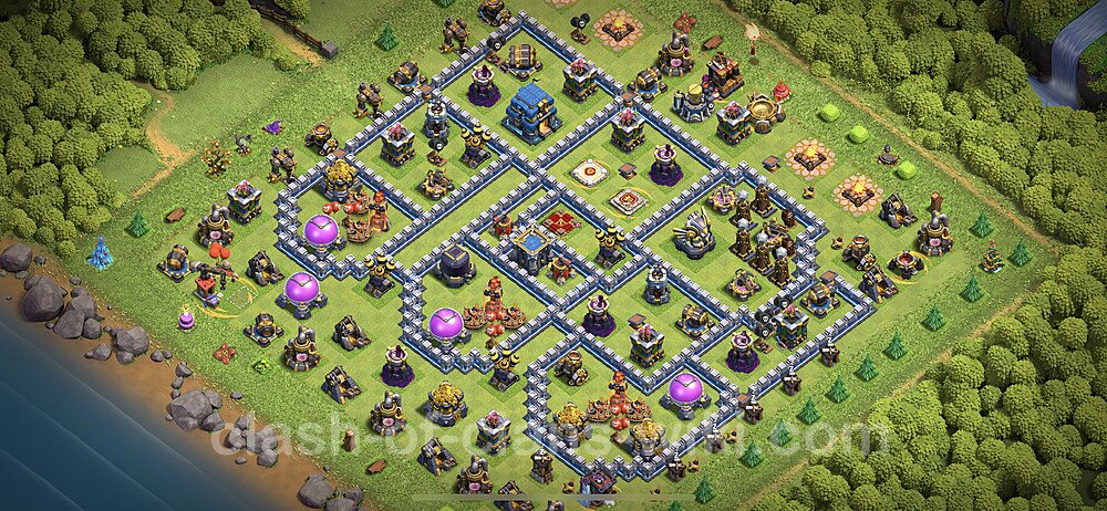 Full Upgrade TH12 Base Plan with Link, Copy Town Hall 12 Max Levels Design 2023, #1048