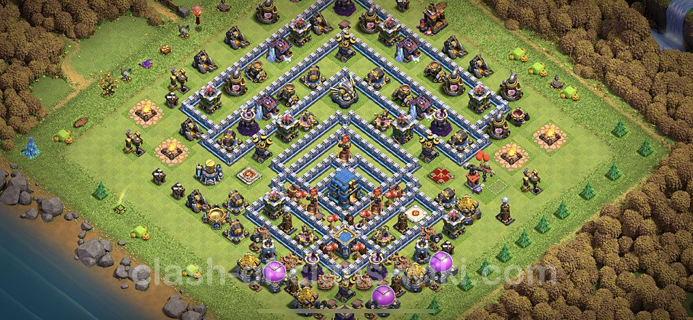 Top TH12 Unbeatable Anti Loot Base Plan with Link, Anti Everything, Copy Town Hall 12 Base Design, #11