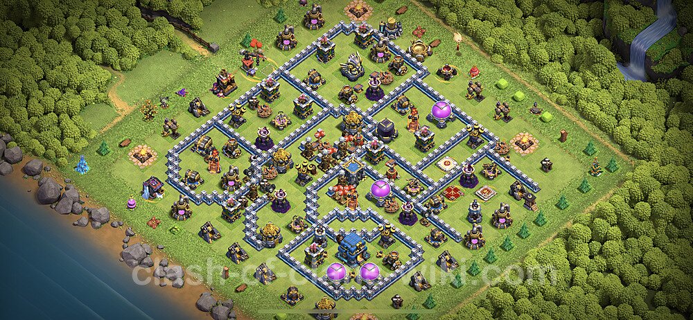 TH12 Trophy Base Plan with Link, Hybrid, Copy Town Hall 12 Base Design 2023, #1171