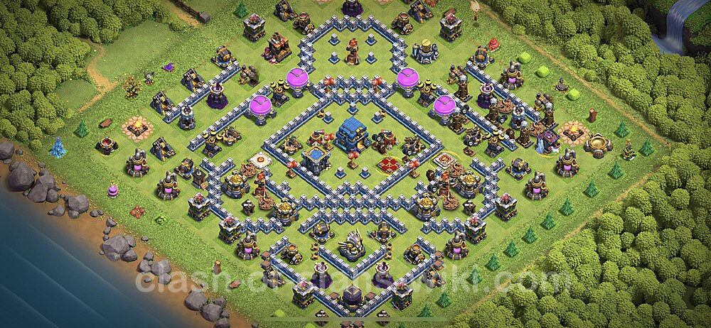 TH12 Anti 2 Stars Base Plan with Link, Anti Everything, Copy Town Hall 12 Base Design 2023, #1237