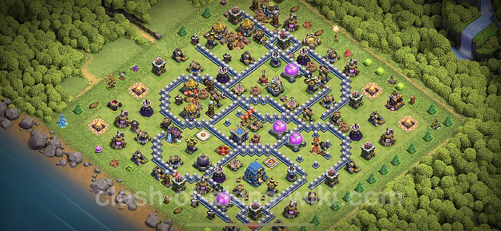 TH12 Anti 3 Stars Base Plan with Link, Anti Everything, Copy Town Hall 12 Base Design 2023, #1273