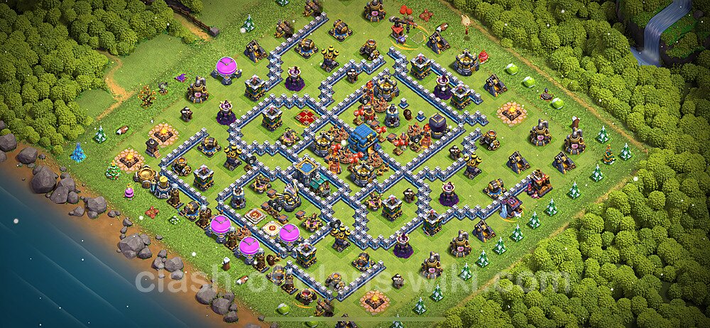 TH12 Anti 2 Stars Base Plan with Link, Legend League, Copy Town Hall 12 Base Design 2024, #1297