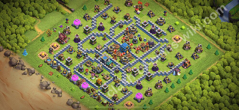 Top Anti 2 Etoiles Base HDV 12 + Lien (Link), Ligue des légendes 2026 - Hôtel de Ville 12 Défense Base Copier, #1297