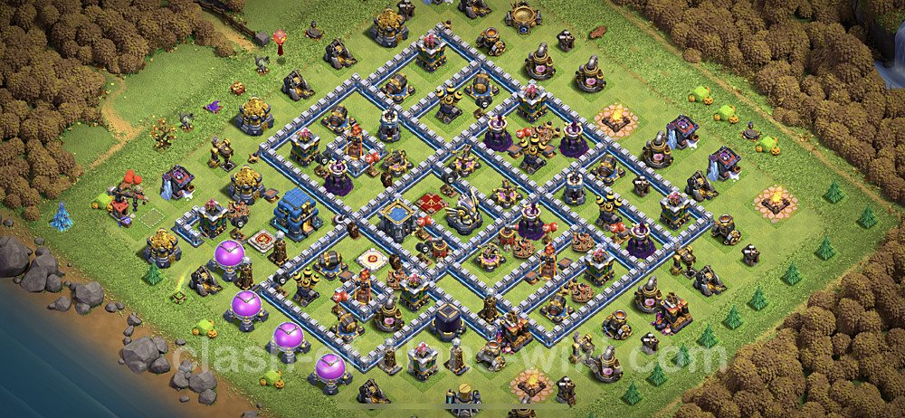 TH12 Trophy Base Plan with Link, Anti Everything, Copy Town Hall 12 Base Design, #13
