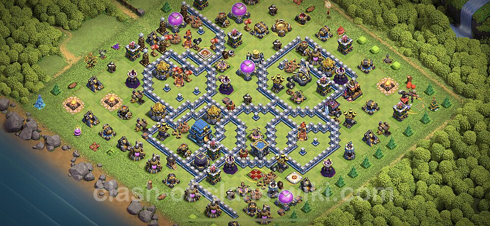 TH12 Trophy Base Plan with Link, Copy Town Hall 12 Base Design 2023, #1306