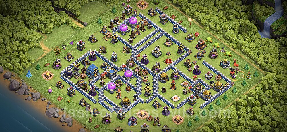 TH12 Anti 3 Stars Base Plan with Link, Copy Town Hall 12 Base Design 2024, #1358