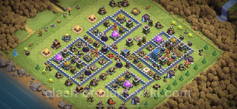 Full Upgrade TH12 Base Plan with Link, Anti Air / Electro Dragon, Hybrid, Copy Town Hall 12 Max Levels Design, #14
