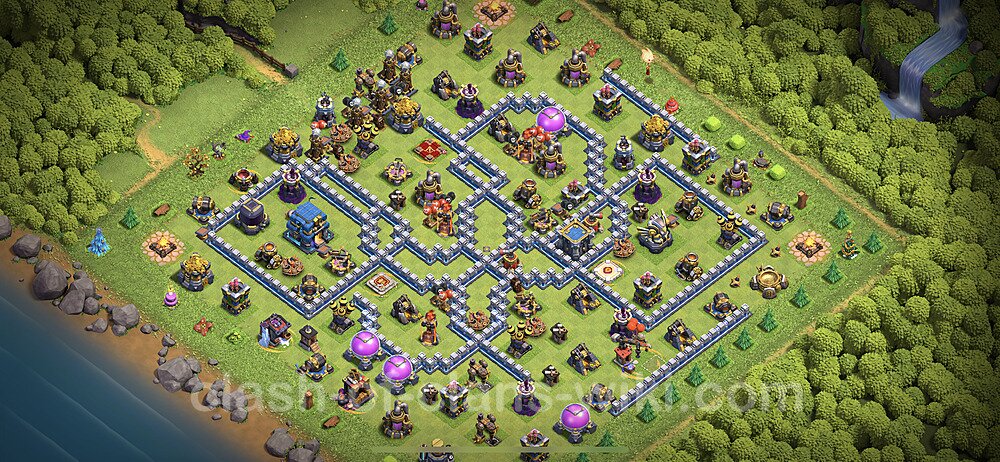 TH12 Anti 3 Stars Base Plan with Link, Copy Town Hall 12 Base Design 2024, #1432