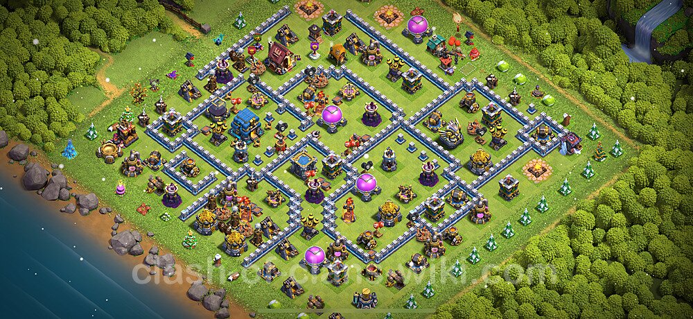 TH12 Anti 3 Stars Base Plan with Link, Copy Town Hall 12 Base Design 2025, #1517