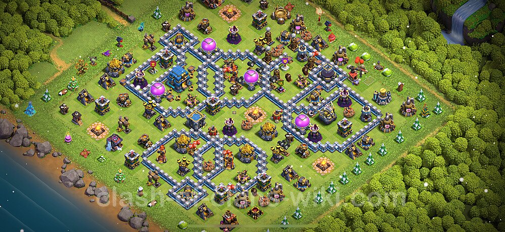 TH12 Trophy Base Plan with Link, Copy Town Hall 12 Base Design 2025, #1518