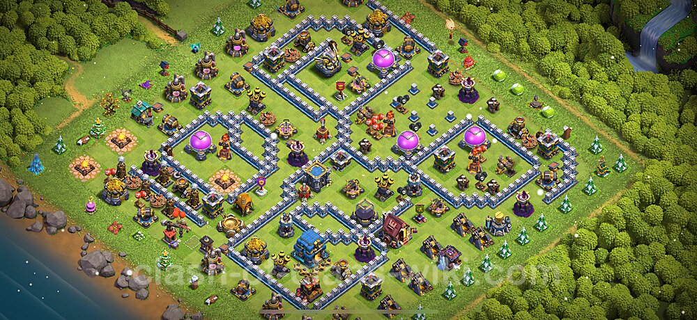 Full Upgrade TH12 Base Plan with Link, Copy Town Hall 12 Max Levels Design 2025, #1527