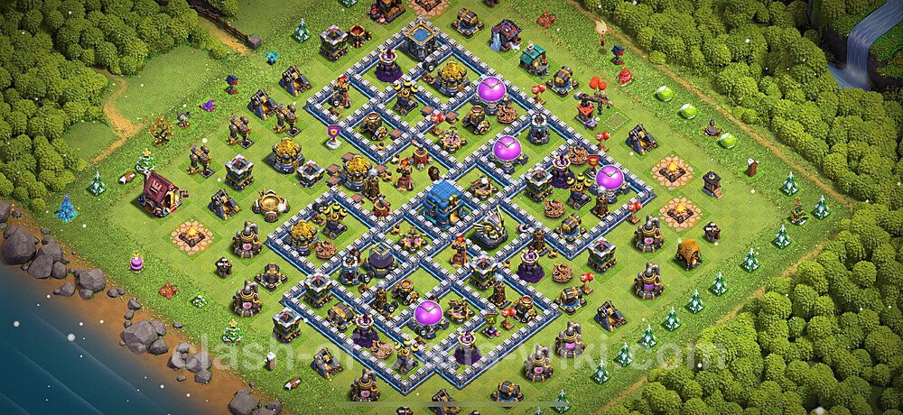 Anti GoWiWi / GoWiPe TH12 Base Plan with Link, Anti 3 Stars, Copy Town Hall 12 Design 2025, #1764