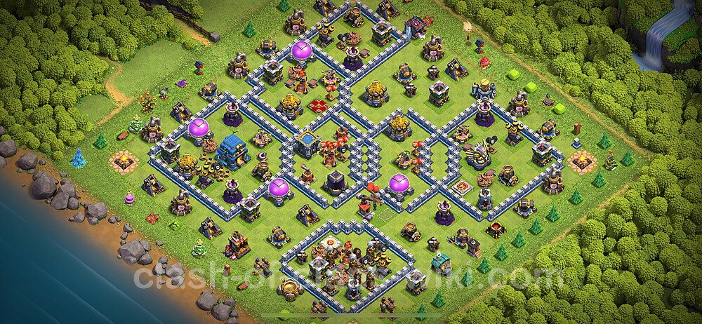 Anti Dragon TH12 Base Plan with Link, Anti Everything, Copy Town Hall 12 Anti Air Design 2024, #1924