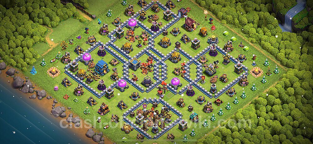 Anti Dragon TH12 Base Plan with Link, Anti Everything, Copy Town Hall 12 Anti Air Design 2025, #1924