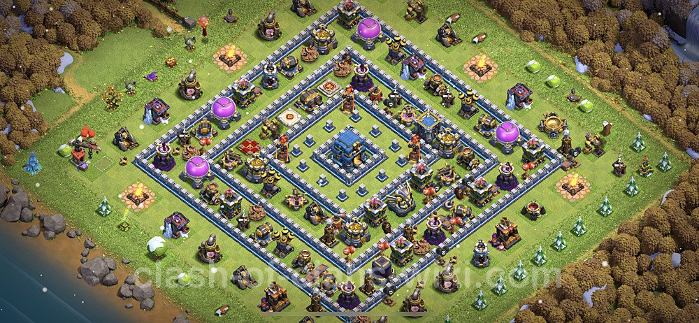 Top TH12 Unbeatable Anti Loot Base Plan with Link, Legend League, Copy Town Hall 12 Base Design, #20