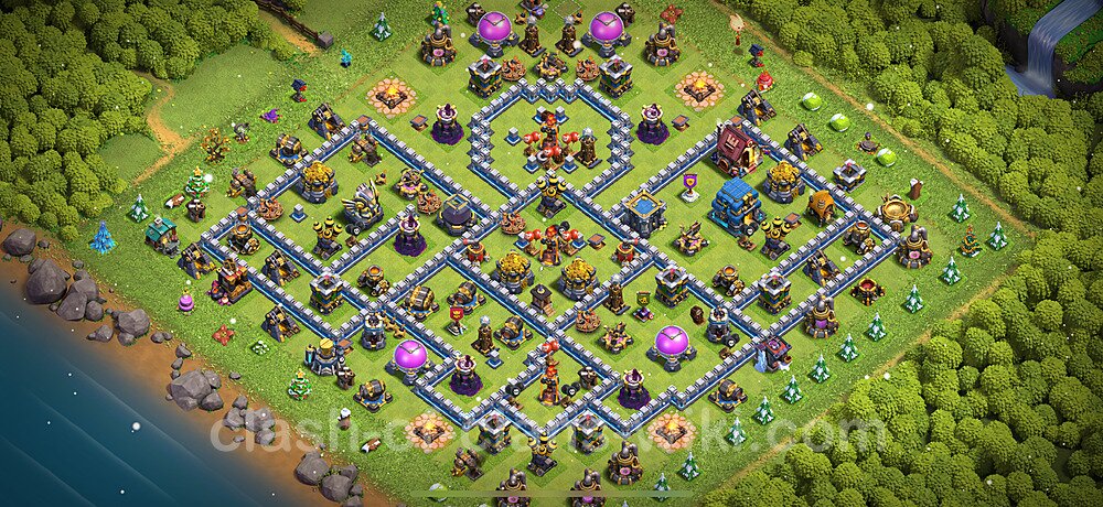 TH12 Anti 3 Stars Base Plan with Link, Copy Town Hall 12 Base Design 2025, #2121