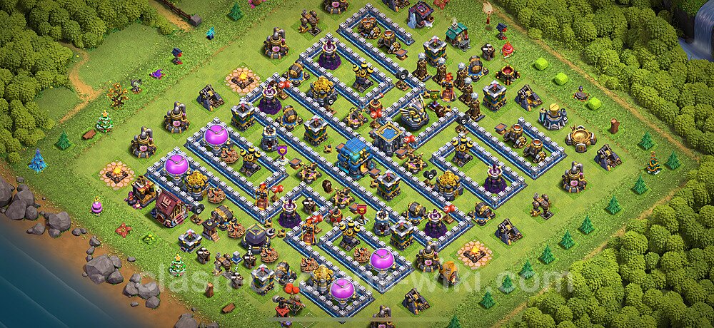 TH12 Trophy Base Plan with Link, Copy Town Hall 12 Base Design 2025, #2643