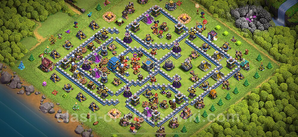 TH12 Trophy Base Plan with Link, Hybrid, Copy Town Hall 12 Base Design 2025, #2734