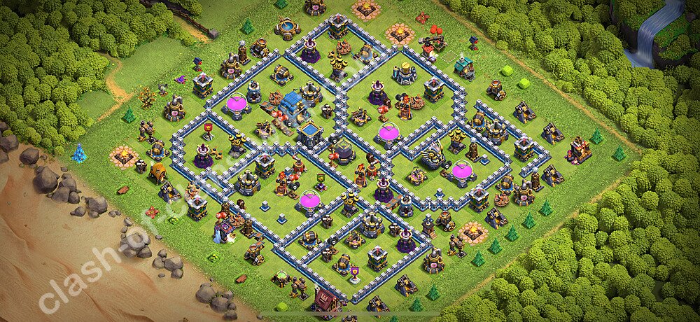 トロフィーコレクションの基本計画タウンホールレベル12, 異形2750