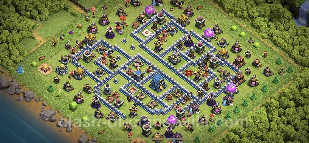 Anti GoWiWi / GoWiPe TH12 Base Plan with Link, Anti 3 Stars, Copy Town Hall 12 Design, #33