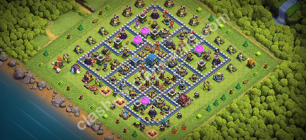 TH12 Trophy Base Plan with Link, Copy Town Hall 12 Base Design 2026, #3541