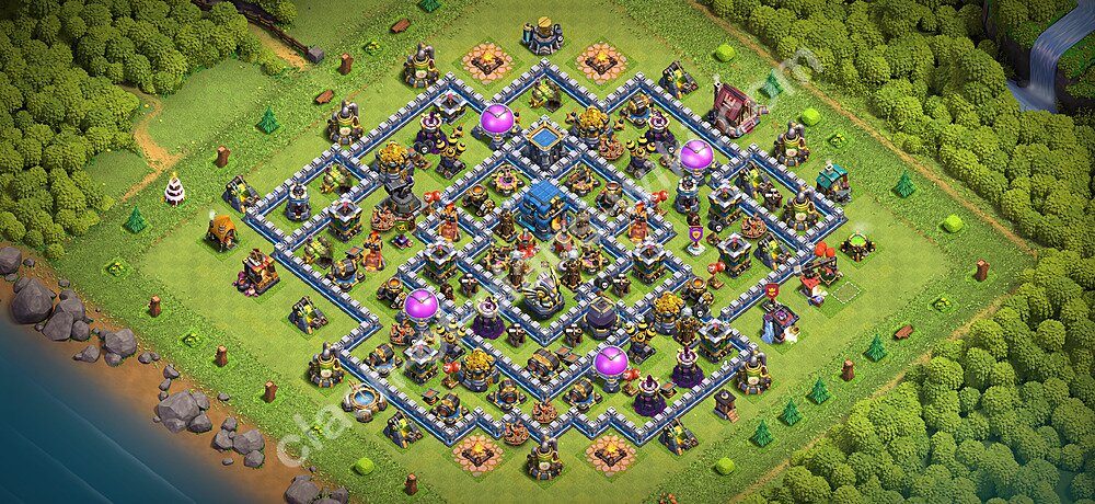 TH12 Anti 2 Stars Base Plan with Link, Copy Town Hall 12 Base Design 2026, #3608