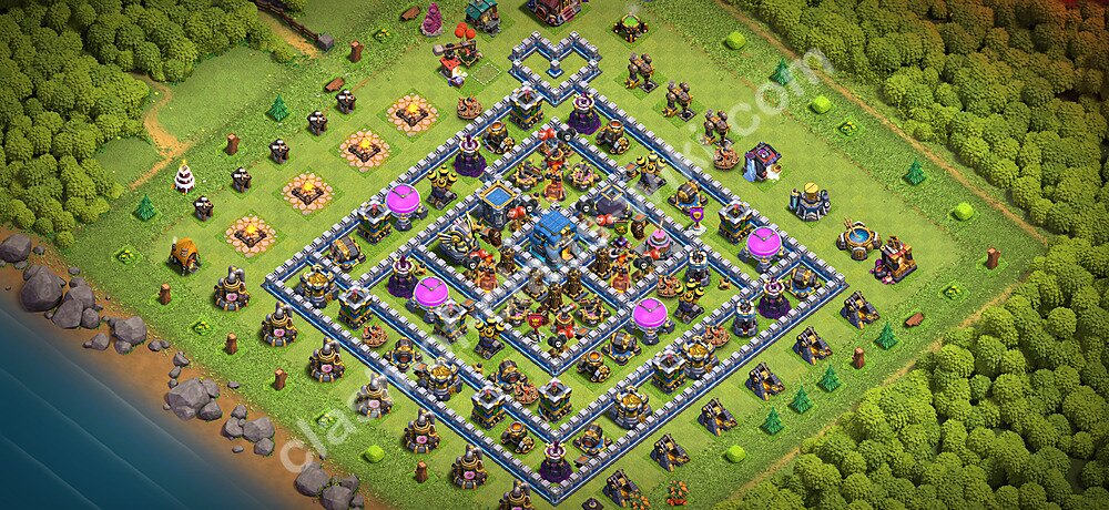 TH12 Anti 3 Stars Base Plan with Link, Hybrid, Copy Town Hall 12 Base Design 2026, #3720