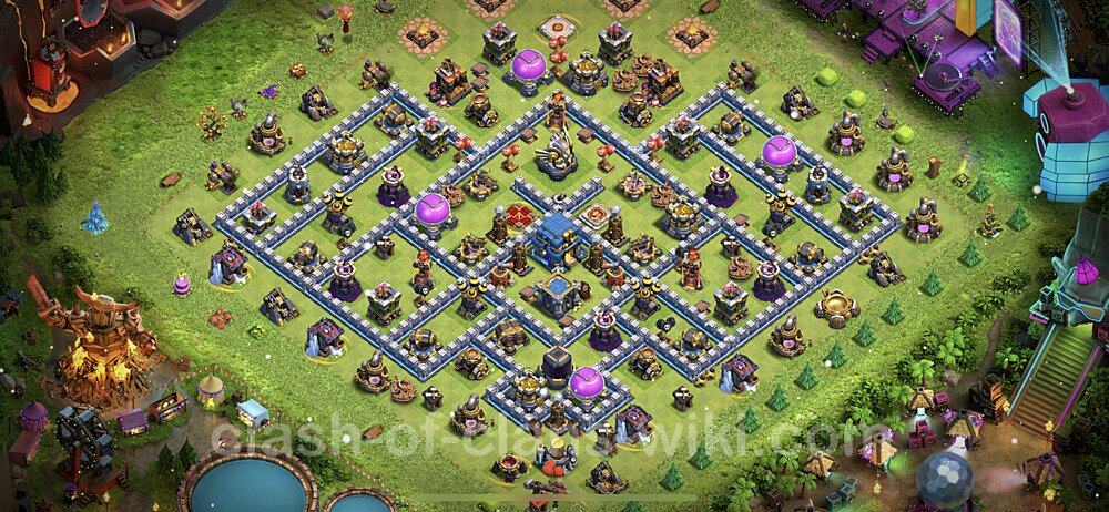 TH12 Anti 2 Stars Base Plan with Link, Legend League, Copy Town Hall 12 Base Design, #47