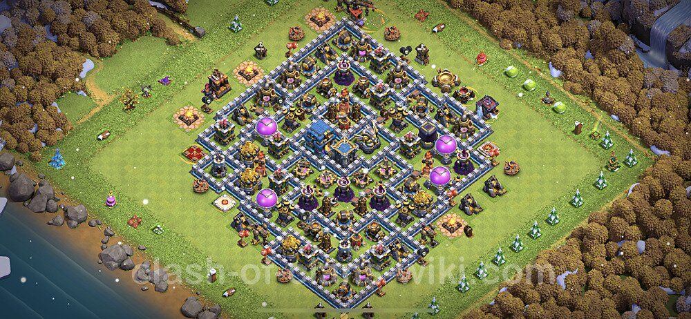 TH12 Anti 2 Stars Base Plan with Link, Anti Everything, Copy Town Hall 12 Base Design, #805
