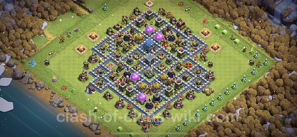 Top TH12 Unbeatable Anti Loot Base Plan with Link, Hybrid, Copy Town Hall 12 Base Design 2023, #820