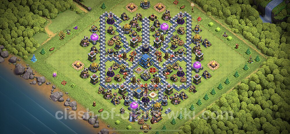 TH12 Trophy Base Plan with Link, Copy Town Hall 12 Base Design 2023, #918