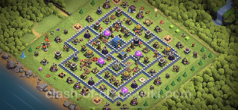 TH12 Anti 2 Stars Base Plan with Link, Anti Everything, Copy Town Hall 12 Base Design 2023, #999
