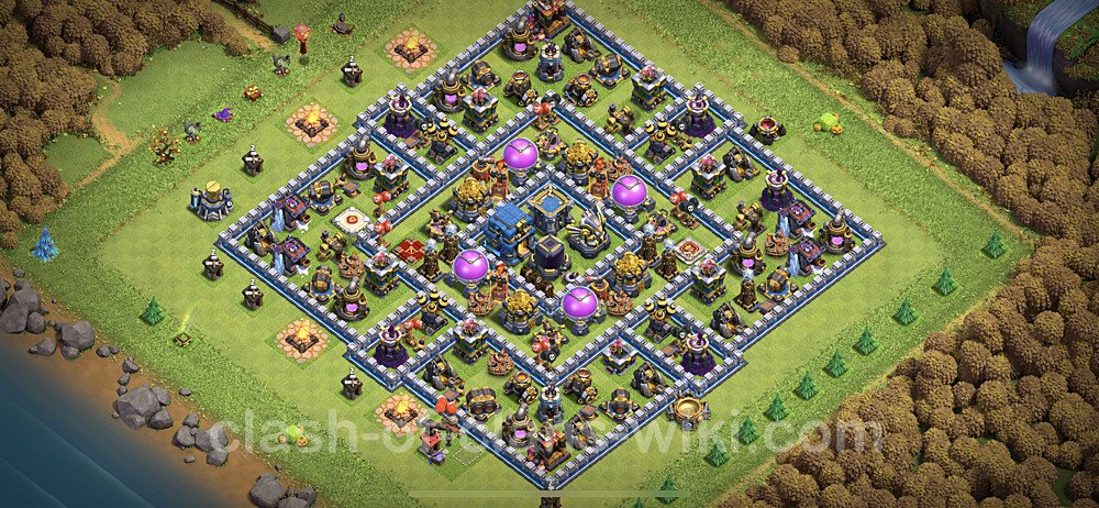 Base plan TH12 Max Levels with Link, Hybrid, Anti 2 Stars for Farming, #1