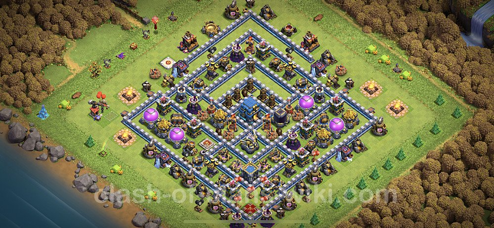 Base plan TH12 Max Levels with Link, Hybrid, Anti 3 Stars for Farming, #10