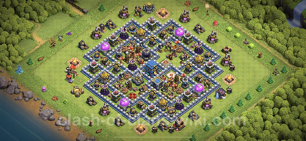 Base plan TH12 Max Levels with Link, Hybrid for Farming 2023, #1169