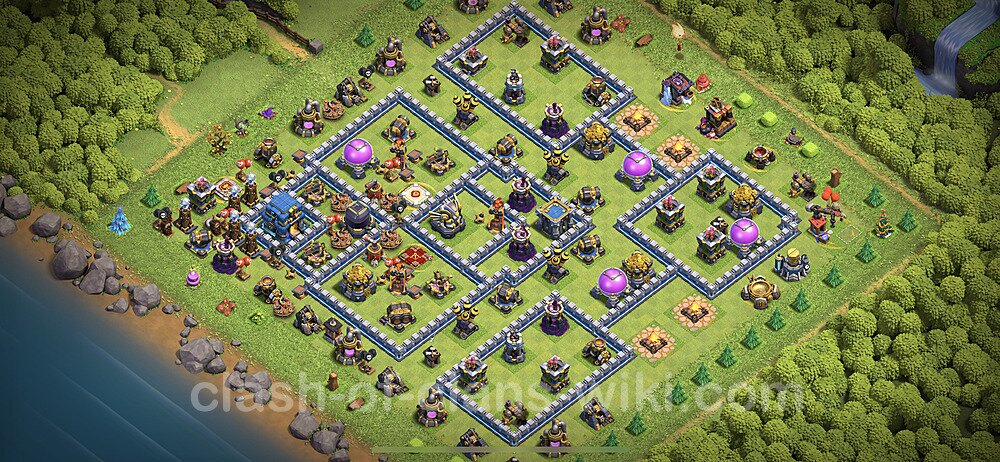 Base plan TH12 Max Levels with Link, Anti Everything for Farming 2023, #1272