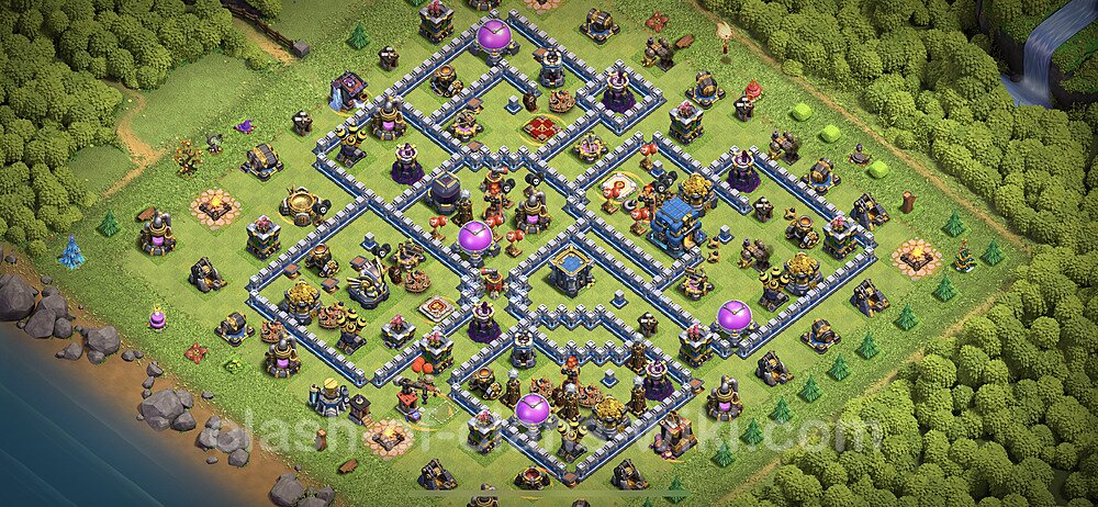 Base plan TH12 (design / layout) with Link, Anti 3 Stars, Anti Everything for Farming 2023, #1298