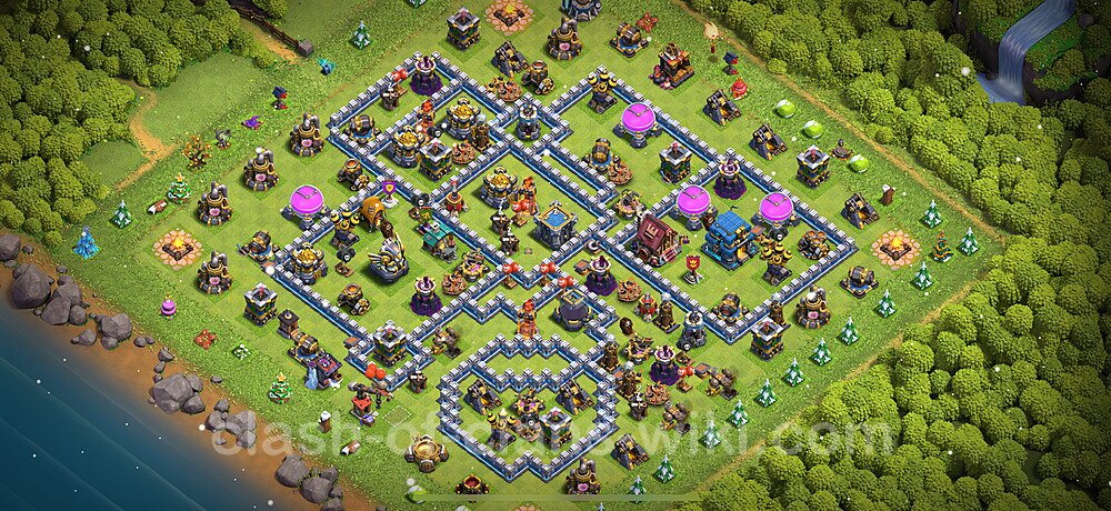 Base plan TH12 (design / layout) with Link, Anti 3 Stars for Farming 2025, #1402