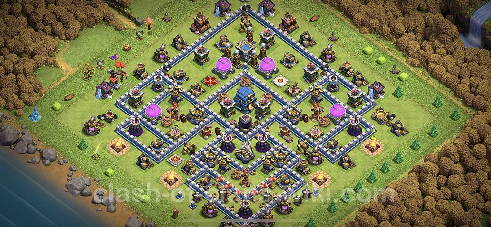 Maxato Municipio livello 12 Base + Link, Ibrido - Miglior Disposizione villaggio per Farming COC TH12, #15