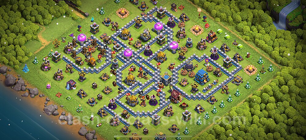 Base plan TH12 (design / layout) with Link, Anti 3 Stars, Anti Everything for Farming 2025, #1526