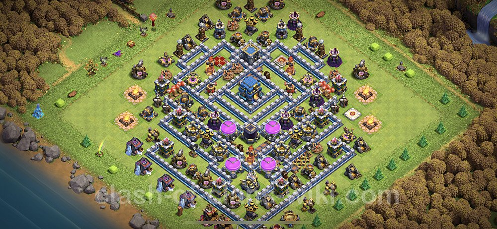 Base plan TH12 (design / layout) with Link, Hybrid, Anti Everything for Farming, #18