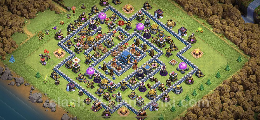 Base plan TH12 Max Levels with Link, Hybrid, Anti 3 Stars for Farming, #2