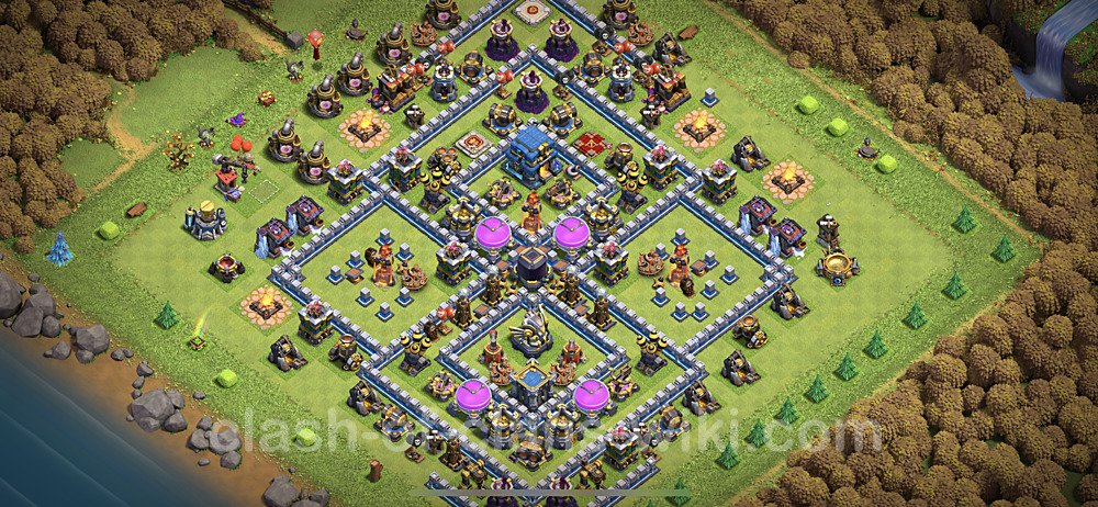 Base plan TH12 Max Levels with Link, Hybrid, Anti Everything for Farming, #20